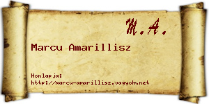 Marcu Amarillisz névjegykártya